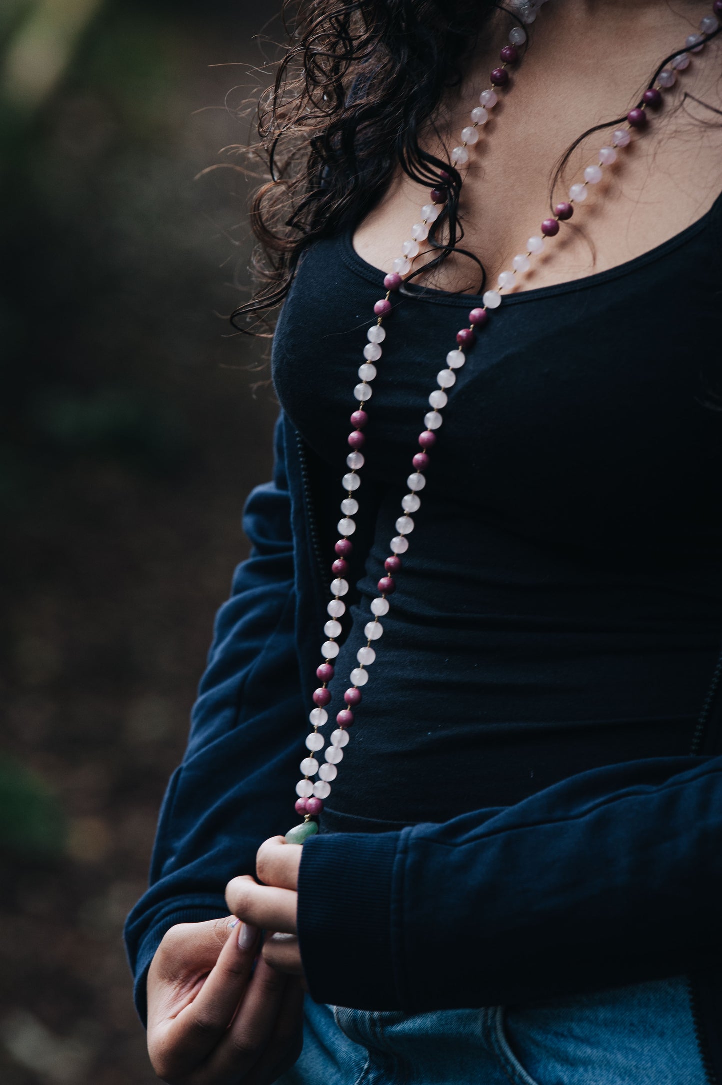 Bespoke Hand-Knotted Mala with Silver Soul Cord and Guided Meditation