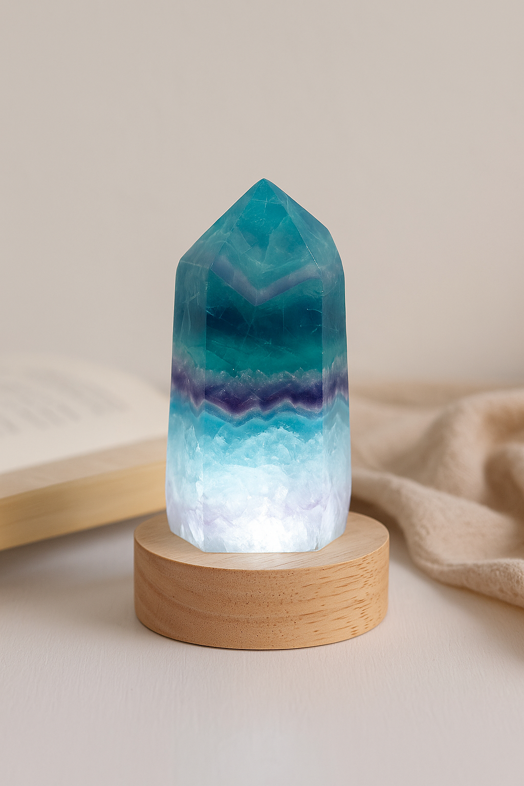 Fluorite Glow Lamp (Small) | Soft LED Crystal Light