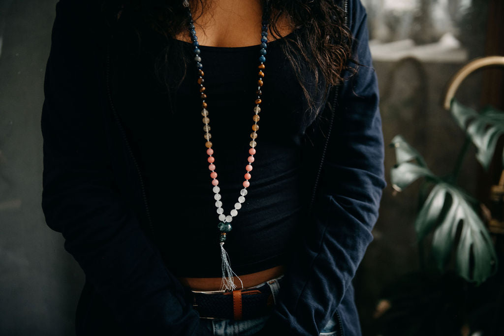 Bespoke Hand-Knotted Mala with Silver Soul Cord and Guided Meditation