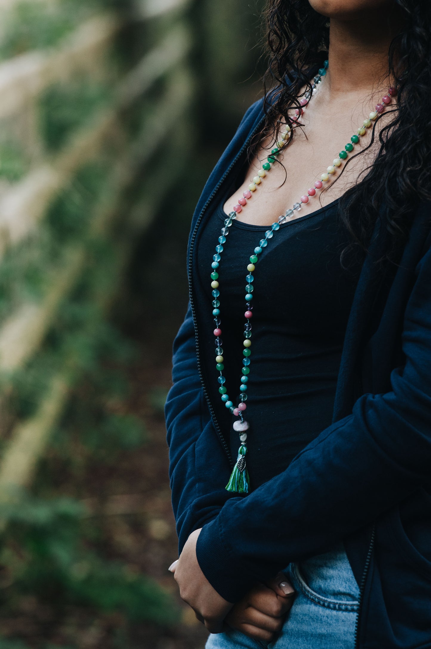 Bespoke Hand-Knotted Mala with Silver Soul Cord and Guided Meditation