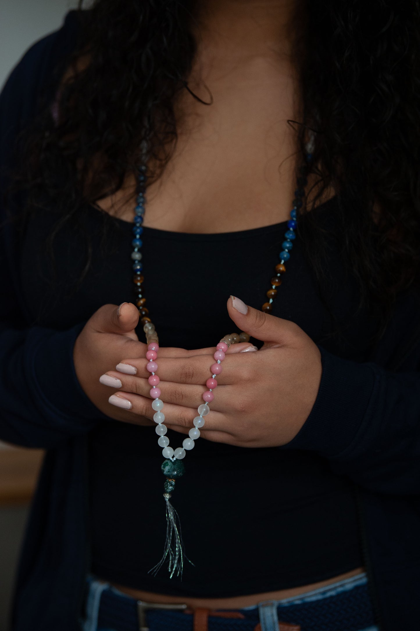 Bespoke Hand-Knotted Mala with Silver Soul Cord and Guided Meditation