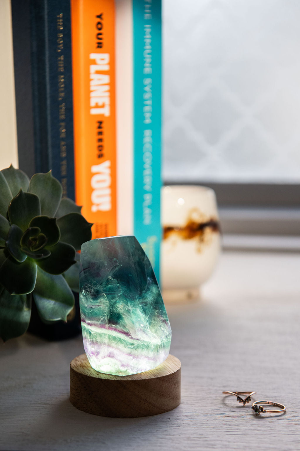 Fluorite Glow Lamp (Small) | Soft LED Crystal Light