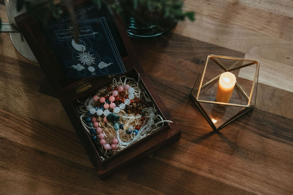 Bespoke Hand-Knotted Mala with Silver Soul Cord and Guided Meditation